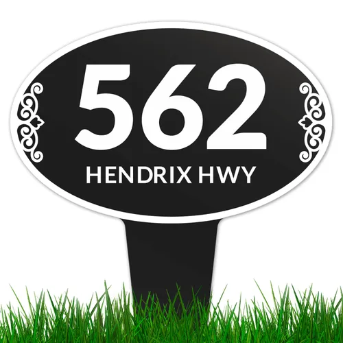 Letrero personalizado de dirección de casa, placa de dirección de césped, números de casa personalizados para Navidad al aire libre, 12 x 15