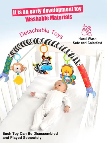 Miniatura 6 de Juguetes de arco para cochecito de bebé Pau1Hami1ton, juguetes para asiento de coche, barra de juguete para balancín/móvil para cuna, juguetes
