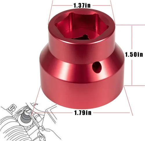 Miniatura 5 de Yoursme Enchufe de filtro de aceite de 0.945 in/1.417 in, removedor e instalador de tapa de filtro de combustible para Ford Powerstroke 2003-2010