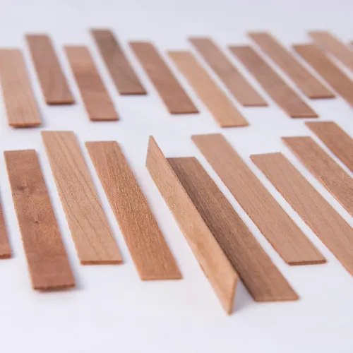 Miniatura 5 de Ziosxin Juego de 50 mechas de velas, mechas gruesas de madera de cerezo sin humo para velas, llama de larga duración, se quema fácilmente, núcleos