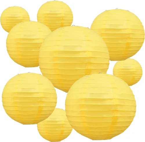 Miniatura 13 de BEISHIDA Faroles de Papel Blancos de 12 Pulgadas Decorativos Chinos/Japoneses Colgantes Redondos de Papel Lámparas para Cumpleaños, Bodas, Navidad