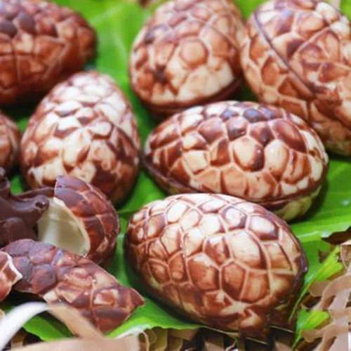 Miniatura 5 de MoldFun Giant Surprise Toy Egg Maker - Molde de huevo de Pascua, molde de plástico de policarbonato de dinosaurio para chocolate, gelatina, jabón