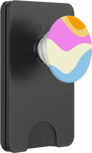 Miniatura 8 de Retro Waves Swirls Pastel Rainbow Wavy Stripes 60s Aesthetic PopSockets Adhesive PopGrip