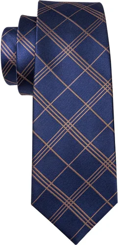 Miniatura 196 de Barry.Wang Juego de corbatas para hombre, corbata de seda a rayas, tejido a cuadros, gemelos formales, negocios, boda