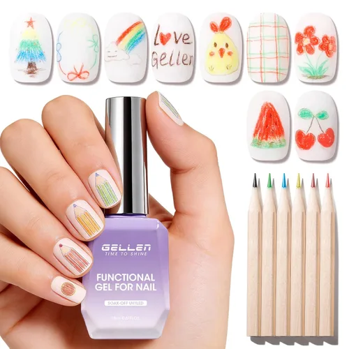 Miniatura 8 de GELLEN Blooming Gel para uñas, esmalte de uñas de gel transparente de 0.6 fl oz para arte de uñas, fácil de diseñar, degradado de acuarela de mármol