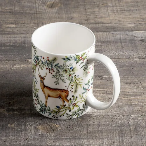 Miniatura 7 de Maison d' Hermine - Juego de tazas de café con asas de porcelana fina de hueso, paquete de una taza, tazas de té para bebidas calientes, capuchino