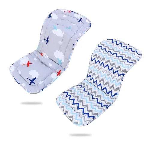 Miniatura 28 de Cojín para Carrito de Bebé, Colchoneta Silla Paseo Universal Transpirable, Cojín para Sillas de Paseo 100% Algodón, 34x78cm 1 Paquete