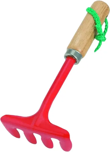 Miniatura 11 de Rugg Tenedor de mano de jardín para niños, mini herramienta de excavación de acero con mango de madera, herramienta de jardinería para niños