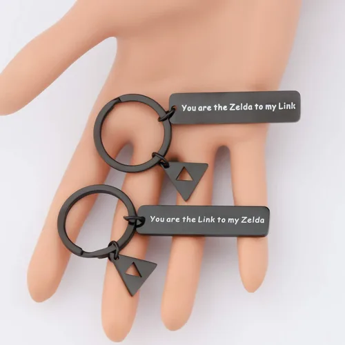 Miniatura 4 de BLEOUK - Juego de llaveros para pareja con texto You are The Link to My Zelda