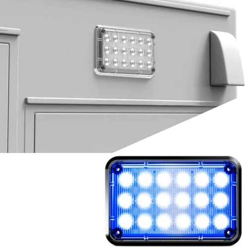 Miniatura 17 de Alpha-Z 6x4 Ambulancia LED Montaje en Superficie Luces estroboscópicas de emergencia y camión de bomberos Luz de advertencia ultra delgada