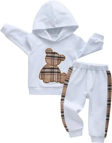 Miniatura 6 de Ropa de bebé niño niño manga larga con estampado de oso + pantalones deportivos