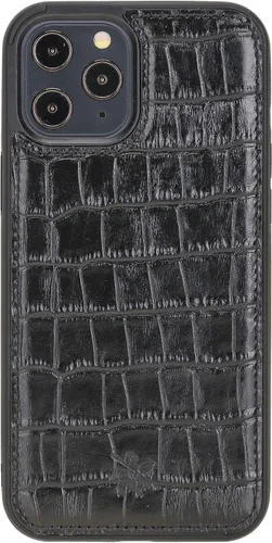 Miniatura 160 de Venito Lucca - Funda de piel compatible con Samsung Galaxy Note 10 (6,3 pulgadas), extra segura, con cubierta trasera acolchada, cocodrilo negro