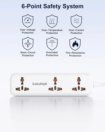 Miniatura 8 de Kit de adaptador de enchufe de viaje europeo con puertos USB, cable de extensión universal de 5 pies, de EE.UU. a europeo, adaptador de enchufe