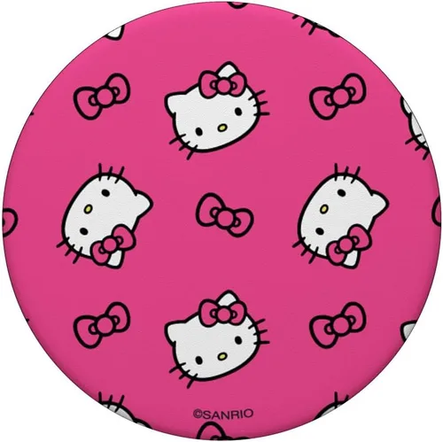 Miniatura 3 de Hello Kitty PopSockets con patrón de lazos PopGrip estándar