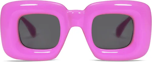 Miniatura 4 de VANLINKER Lindas gafas de sol cuadradas infladas para mujeres y hombres, gafas gruesas retro con marco grueso divertido máscara sombras VL9733
