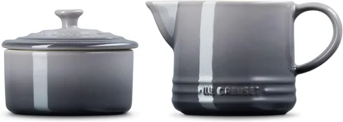 Miniatura 3 de Le Creuset Stoneware Signature - Juego de crema y azúcar, Oyster Ostra