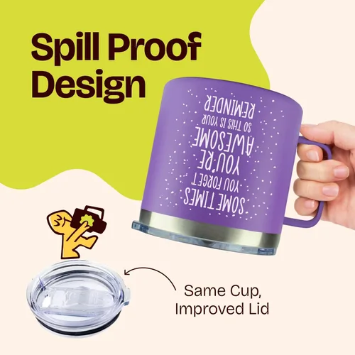 Miniatura 6 de Regalos de cumpleaños para mujeres de la amistad, regalos morados para mujeres, taza de café de 14 onzas, Sometimes You Forget You're Awesome Idea