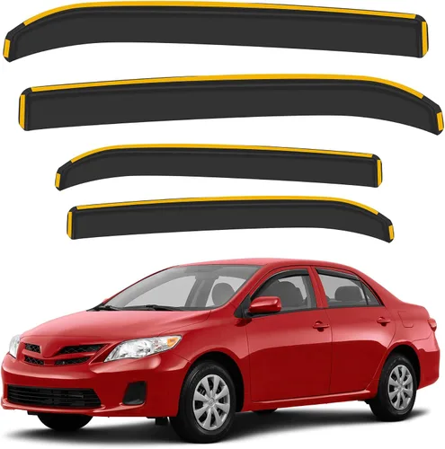 Miniatura 19 de Deflectores de lluvia inastillables en canal para Toyota RAV4 2013-2018, deflectores de ventana con clip, viseras de ventilación, protectores
