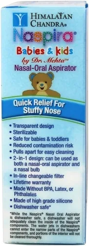 Miniatura 2 de Himalayan Chandra Naspira, Neilmed, Aspirador nasal oral, bebés y niños, 1 unidad