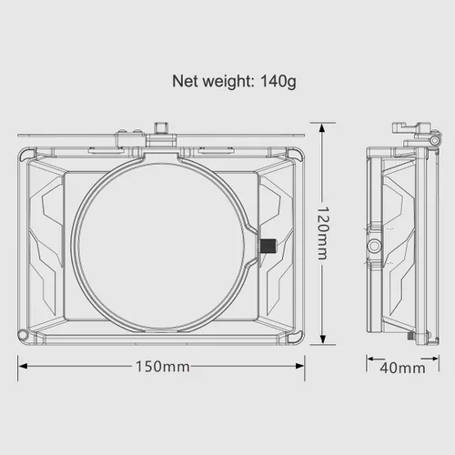 Miniatura 3 de Tilta Mini caja mate Adaptador de varilla de 15mm y 4 adaptadores de lente Ligero Soporte de filtro Bandera superior Soporte de zapata