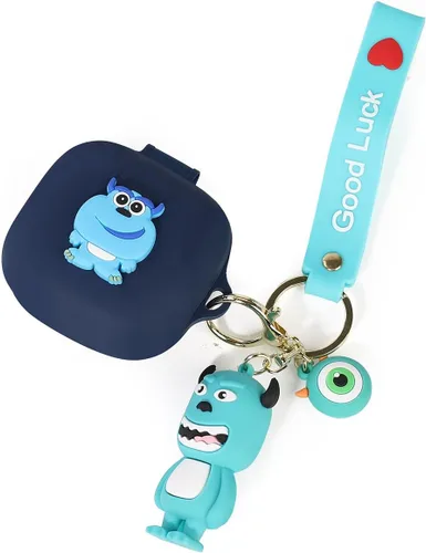 Miniatura 11 de Funda para auriculares Beats Fit Pro, funda de carga de silicona de dibujos animados con lindo llavero de muñeca con cordón antipérdida