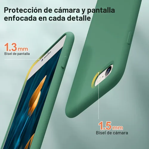 Miniatura 4 de Miracase Funda ultradelgada diseñada para iPhone SE 2022 (3ª generación)/iPhone SE 2020 (2ª generación)/iPhone 7/iPhone 8 con protector de pantalla