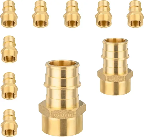 Miniatura 15 de Paquete de 2 accesorios de expansión Niikappu Pex-A, adaptador de flujo completo NPT hembra de 1 pulgada Pex-A x 1 pulgada, accesorio de tubería