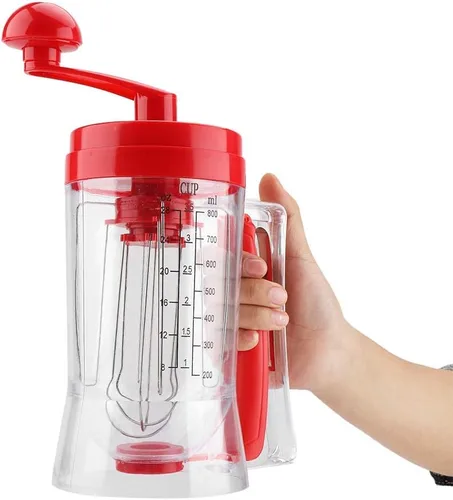 Miniatura 8 de Dispensador de masa, ABS manual de mano para panqueques magdalenas mezclador de masa dispensador licuadora máquina herramienta para hornear