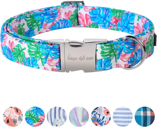 Miniatura 73 de Unique style paws - Collar para perro con hebilla de metal, naranja, duradero, lindo collar para perros pequeños, medianos y grandes