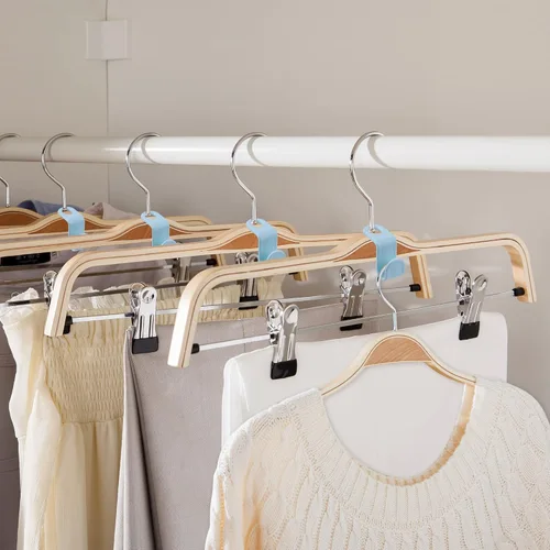 Miniatura 4 de Ganchos de plástico para colgar ropa, ganchos de plástico en cascada, organizadores de ahorro para ropa resistente, armario, regalo de Navidad