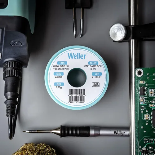 Miniatura 8 de Weller WSW SCN M1 (T0051404799) Alambre de soldadura, diámetro: 0.020 in / 0,020 pulgadas, peso: 100 g / 3,527 oz, aleación Sn99.3Cu0.6Ni0.05