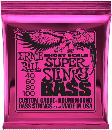 Miniatura 3 de Ernie Ball Cuerdas de guitarra bajo de níquel Slinky regular a escala corta, calibre 45-105 (P02852)