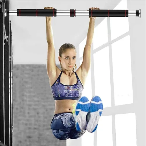 Miniatura 7 de Barras de entrenamiento ajustables de acero horizontal para puerta para el hogar, barra de deporte, entrenamiento, dominadas, entrenamiento