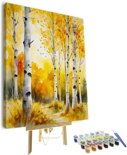 Miniatura 7 de TUMOVO Pintura por números para adultos, pintura de diente de león por números, campo de semillas de diente de león para adultos kits de pintura por