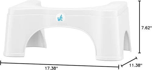 Miniatura 9 de Squatty Potty Taburete de inodoro original 2.0 base 7", blanco, 1 unidad