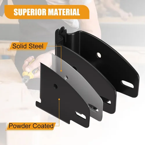 Miniatura 3 de Eapele 4 accesorios de enchufe de extremo de viga de madera E-Track, acero recubierto de zinc, compatible con 2x4 2x6, añade barras de bloqueo