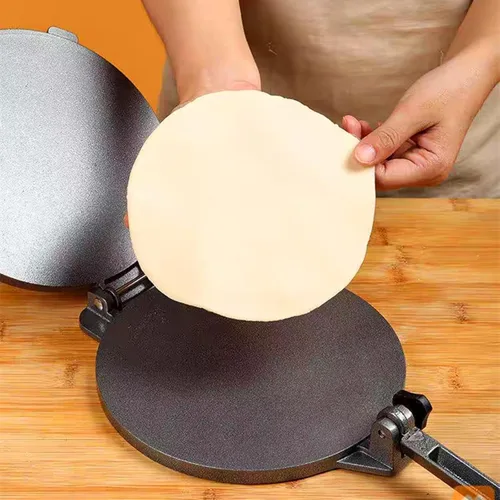 Miniatura 2 de Prensa de tortilla de aleación de aluminio, máquina flapjack, máquina de crepé, tortillas de aluminio fundido, tortitas caseras con 50 papel negro