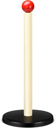 Miniatura 10 de Soporte para toallas de papel, soporte de rollo de cocina de madera (bola negra)