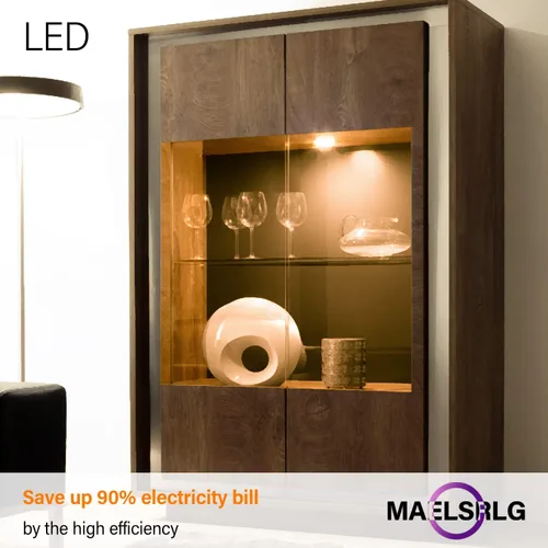 Miniatura 5 de Maelsrlg PAR16 - Foco LED empotrable de cuello corto, 6 W (equivalente a 60 W), bombilla de gabinete Curio, sin parpadeo, 600 lúmenes, blanco suave