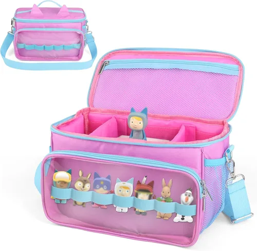 Miniatura 8 de Sun3drucker Estuche de transporte para el juego de iniciación de Toniebox y figuras de Tonie, bolsa de viaje para Toniebox 2 accesorios, auriculares