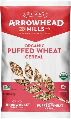 Arrowhead Mills Cereal, Trigo inflado, bolsa de 6 oz. (paquete de 12)