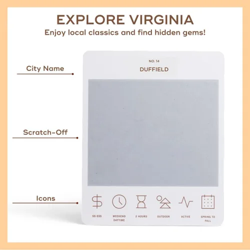 Miniatura 7 de Reach International Outfitters Lista de Aventuras de Virginia: 50 Tarjetas para Rascar para Actividades al Aire Libre, Atracciones Turísticas