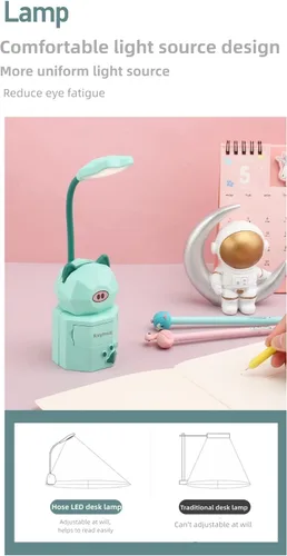 Miniatura 3 de Luz nocturna de lectura LED, bonita lámpara de escritorio kawaii, lámpara de escritorio plegable y bonita, lámparas de escritorio para oficina
