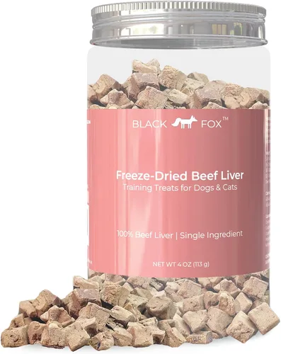 Black Fox - Golosinas para perros de yema de huevo liofilizada, golosinas para gatos, un solo ingrediente, crudo, saludable, totalmente natural, de