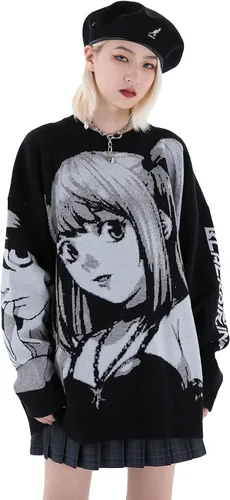 Miniatura 2 de FELLVISHK Sudadera de manga larga con estampado de anime para niña, unisex, 3D