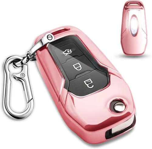 Miniatura 12 de QBUC Funda para llavero Ford, Protector de Carcasa de Llave TPU Compatible con Ford F150 F250 2015 2016 2017 2018 2019, Focus 3 Escort Kuga Everest