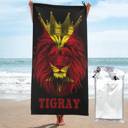 Miniatura 8 de Toalla de playa de microfibra, toalla de baño grande de León México con bandera mexicana para mujeres y hombres, toallas de baño de secado rápido