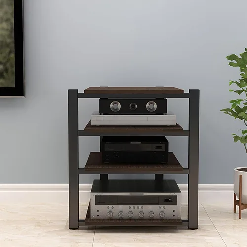 Miniatura 7 de Soporte para medios AV, estantería audiovisual, gabinete estéreo, torre de estante de audio, gabinete de consola de reproductor de discos, estantes