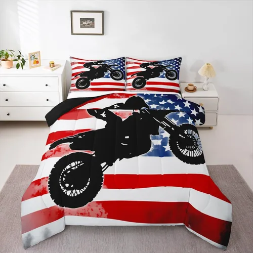 Miniatura 29 de Erosebridal Juego de edredón de camión de bomberos para niños, juego de ropa de cama de panal rojo brillante con diseño de panal de abeja