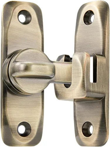 Miniatura 7 de INIRET Pestillos para puerta de granero, cerradura de puerta de 90/180 grados en bronce, pestillo de puerta de ángulo recto de aleación de zinc